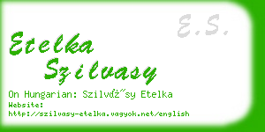 etelka szilvasy business card